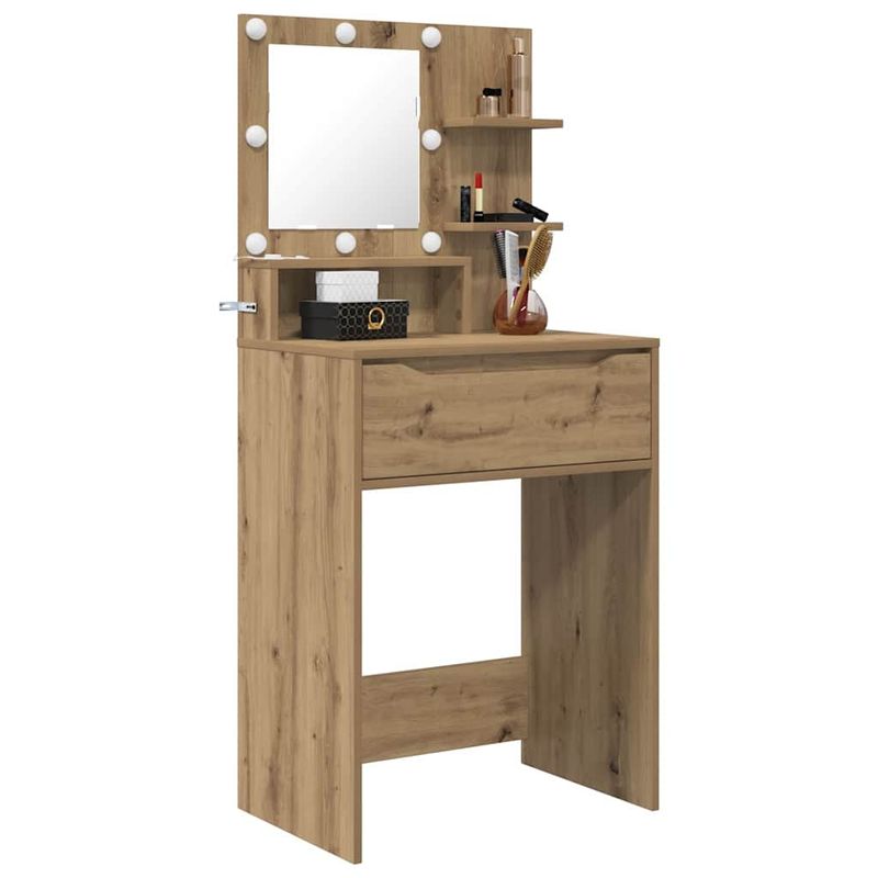 Casa si Gradina - Mobilier - Comode si corpuri - Masute de toaleta - Mese de toaleta pentru dormitor cu sertar Stejar Artizanal - Infinity.ro