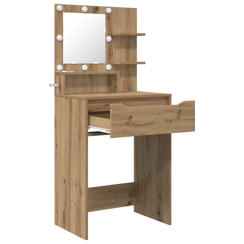 Casa si Gradina - Mobilier - Comode si corpuri - Masute de toaleta - Mese de toaleta pentru dormitor cu sertar Stejar Artizanal - Infinity.ro