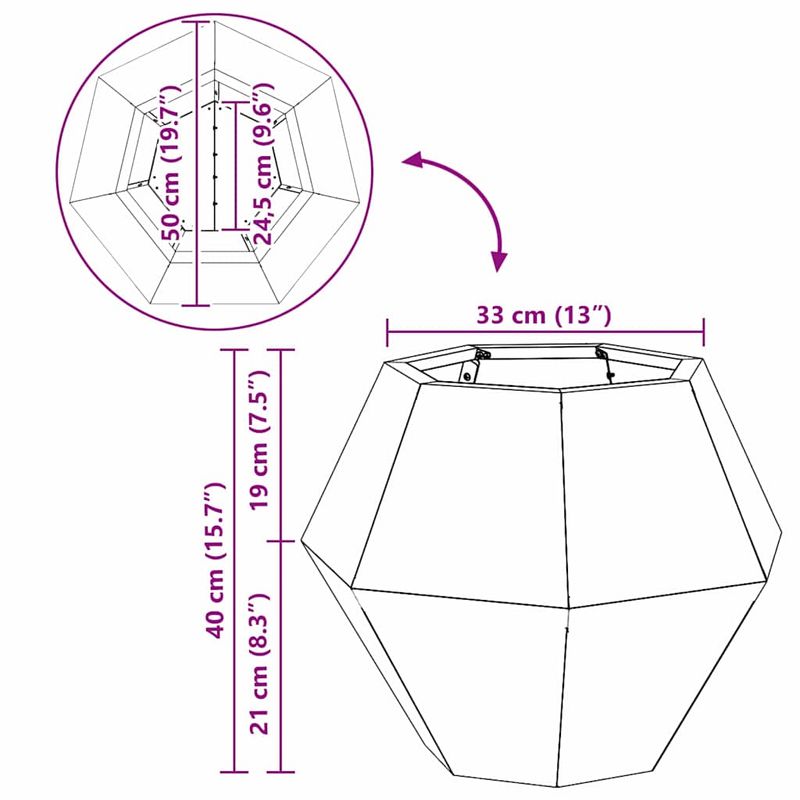 Casa si Gradina - Gradinarit si plante - Plante si ghivece - Ghivece si suporturi - Jardiniera 2 pcs Argintiu 50 x 50 x 40 cm Otel Galvanizat - Infinity.ro