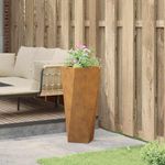 Casa si Gradina - Gradinarit si plante - Plante si ghivece - Ghivece si suporturi - Jardiniera Ruginit 30 x 30 x 75 cm Otel rezistent de intemperii - Infinity.ro