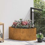 Casa si Gradina - Gradinarit si plante - Plante si ghivece - Ghivece si suporturi - Ghiveci de colt Ruginit 60 x 60 x 35 cm - Infinity.ro