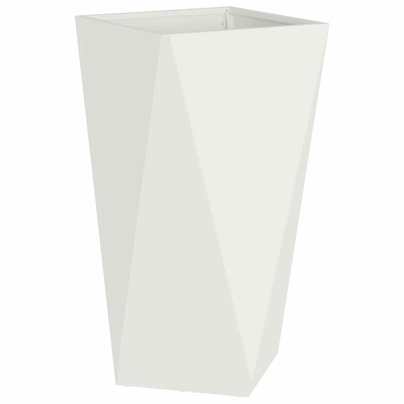 Casa si Gradina - Gradinarit si plante - Plante si ghivece - Ghivece si suporturi - Jardiniera 2 pcs Alb 40 x 40 x 75 cm Otel - Infinity.ro