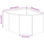 Casa si Gradina - Gradinarit si plante - Plante si ghivece - Ghivece si suporturi - Ghiveci de colt Ruginit 60 x 60 x 35 cm - Infinity.ro