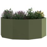 Casa si Gradina - Gradinarit si plante - Plante si ghivece - Ghivece si suporturi - Jardiniera Verde masliniu 90 x 90 x 35 cm Otel - Infinity.ro