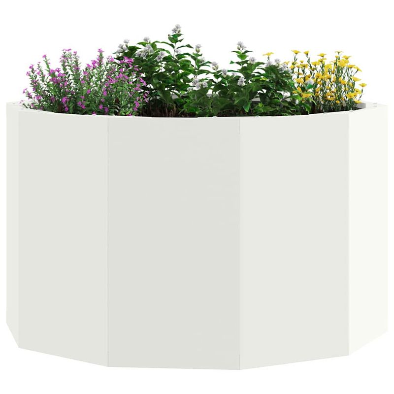 Casa si Gradina - Gradinarit si plante - Plante si ghivece - Ghivece si suporturi - Jardiniera Alb 60 x 60 x 35 cm Otel - Infinity.ro