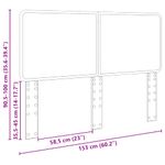 Casa si Gradina - Mobilier - Paturi si accesorii - Accesorii paturi - Tablie de pat cu LED cappuccino 183x16x78/88 cm piele ecologica - Infinity.ro