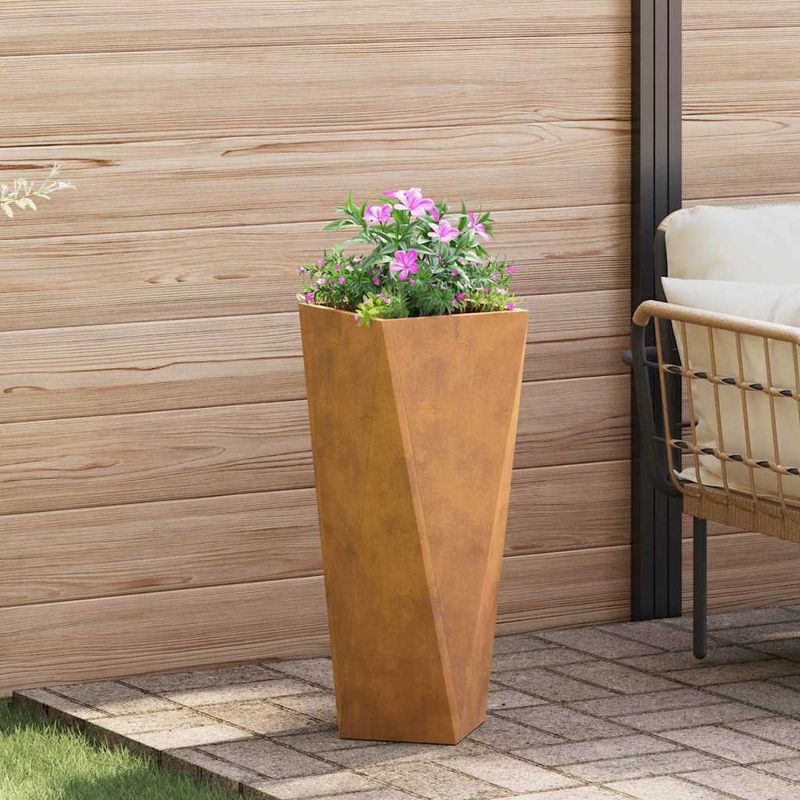 Casa si Gradina - Gradinarit si plante - Plante si ghivece - Ghivece si suporturi - Jardiniera 2 pcs Ruginit 30 x 30 x 75 cm - Infinity.ro