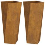 Casa si Gradina - Gradinarit si plante - Plante si ghivece - Ghivece si suporturi - Jardiniera 2 pcs Ruginit 30 x 30 x 75 cm - Infinity.ro