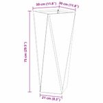 Casa si Gradina - Gradinarit si plante - Plante si ghivece - Ghivece si suporturi - Jardiniera 2 pcs Ruginit 30 x 30 x 75 cm - Infinity.ro