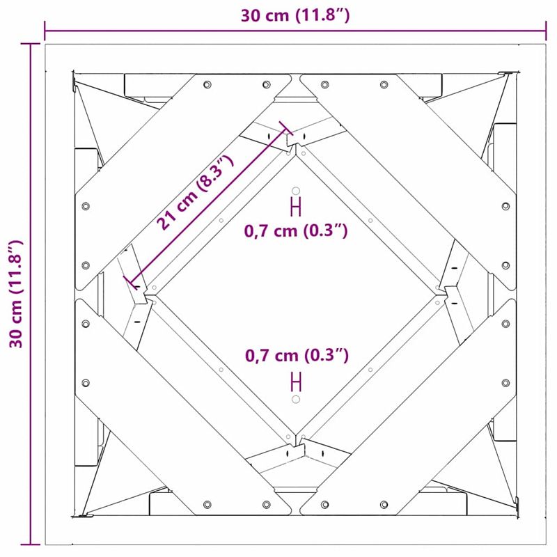 Casa si Gradina - Gradinarit si plante - Plante si ghivece - Ghivece si suporturi - Jardiniera 2 pcs Ruginit 30 x 30 x 75 cm - Infinity.ro