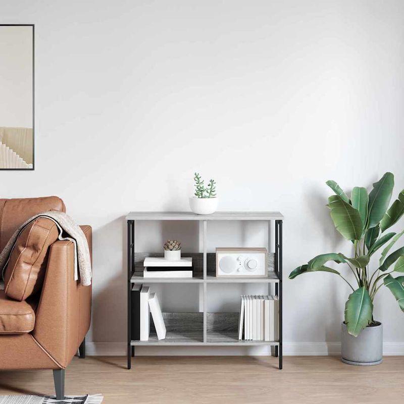 Casa si Gradina - Mobilier - Biblioteci si rafturi - Biblioteci - Raft pentru carti Gri Sonoma 82 x 32 x 79 cm Lemn compozit - Infinity.ro