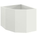 Casa si Gradina - Gradinarit si plante - Plante si ghivece - Ghivece si suporturi - Ghiveci de colt Alb 45 x 45 x 35 cm Otel - Infinity.ro