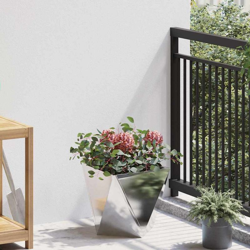 Casa si Gradina - Gradinarit si plante - Plante si ghivece - Ghivece si suporturi - Jardiniera Argintiu 30 x 30 x 30 cm Otel inoxidabil - Infinity.ro