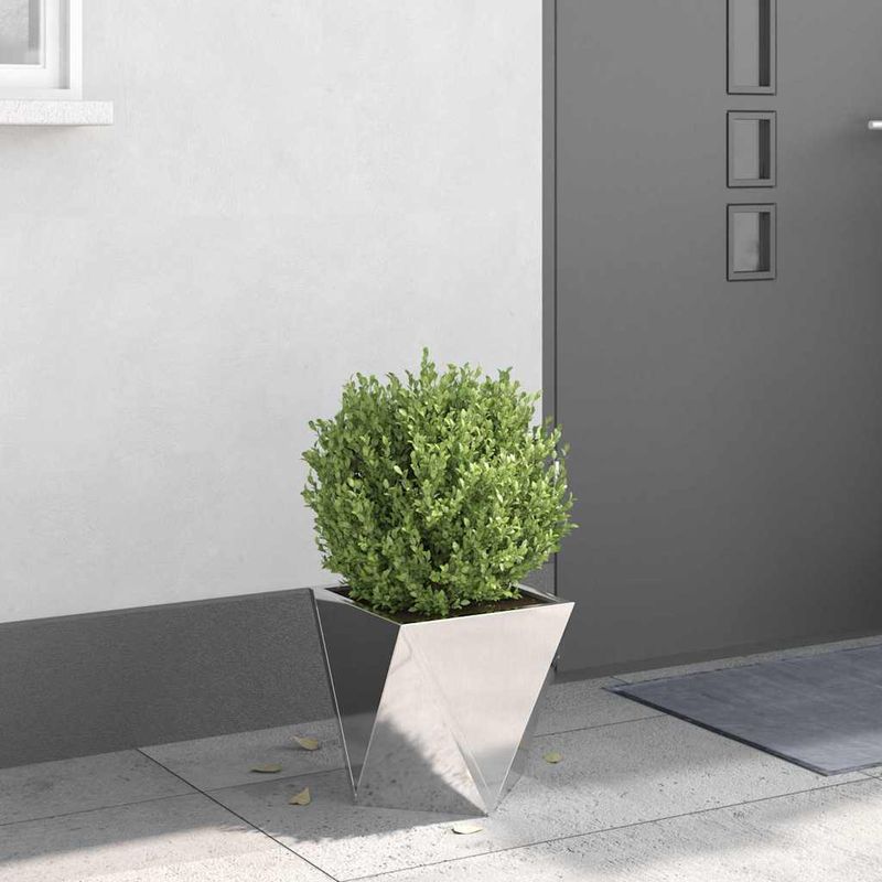 Casa si Gradina - Gradinarit si plante - Plante si ghivece - Ghivece si suporturi - Jardiniera Argintiu 30 x 30 x 30 cm Otel inoxidabil - Infinity.ro