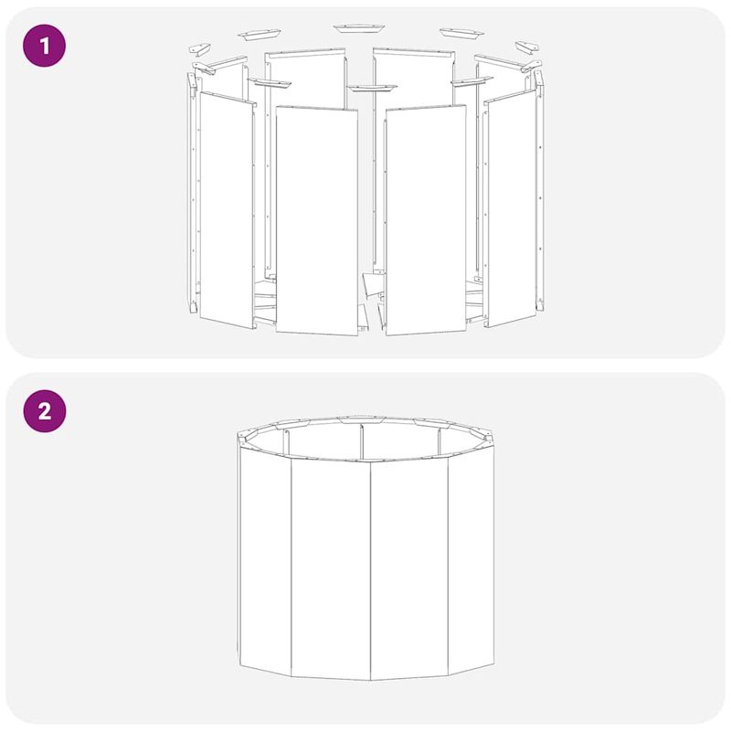 Casa si Gradina - Gradinarit si plante - Plante si ghivece - Ghivece si suporturi - Jardiniera Argintiu 60 x 60 x 50 cm Otel inoxidabil - Infinity.ro
