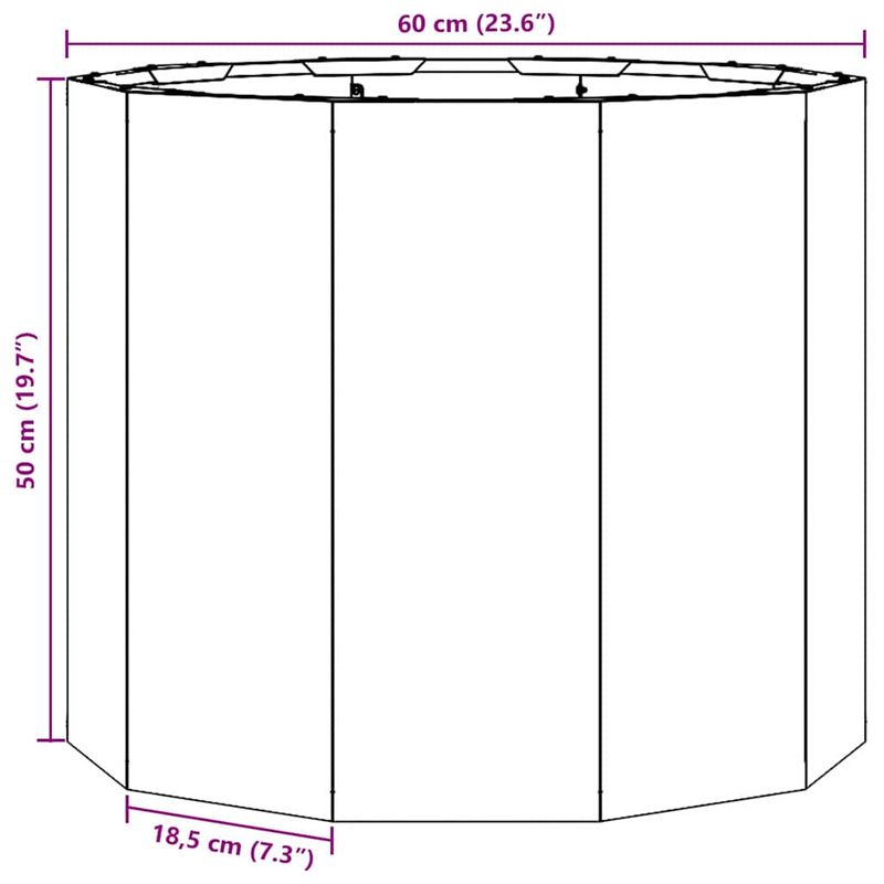 Casa si Gradina - Gradinarit si plante - Plante si ghivece - Ghivece si suporturi - Jardiniera Argintiu 60 x 60 x 50 cm Otel inoxidabil - Infinity.ro