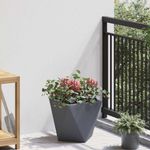 Casa si Gradina - Gradinarit si plante - Plante si ghivece - Ghivece si suporturi - Jardiniera 2 pcs Antracit 30 x 30 x 30 cm Otel - Infinity.ro