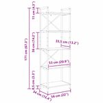 Casa si Gradina - Mobilier - Biblioteci si rafturi - Biblioteci - Raft pentru carti Stejar Sonoma 56 x 34 x 171 cm Lemn compozit - Infinity.ro