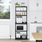 Casa si Gradina - Mobilier - Biblioteci si rafturi - Biblioteci - Raft de bucatarie Stejar Negru 60 x 40 x 168 cm Lemn compozit - Infinity.ro