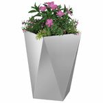 Casa si Gradina - Gradinarit si plante - Plante si ghivece - Ghivece si suporturi - Jardiniera Argintiu 50 x 50 x 75 cm Otel Galvanizat - Infinity.ro