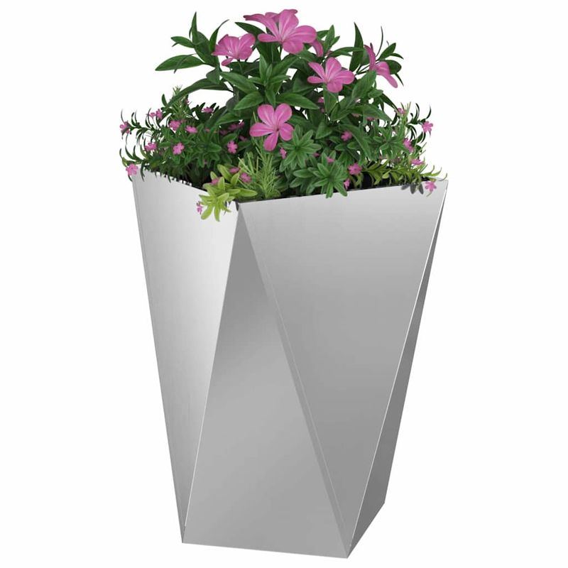 Casa si Gradina - Gradinarit si plante - Plante si ghivece - Ghivece si suporturi - Jardiniera Argintiu 50 x 50 x 75 cm Otel Galvanizat - Infinity.ro