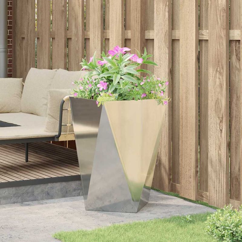 Casa si Gradina - Gradinarit si plante - Plante si ghivece - Ghivece si suporturi - Jardiniera Argintiu 50 x 50 x 75 cm Otel Galvanizat - Infinity.ro