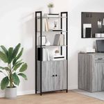 Casa si Gradina - Mobilier - Biblioteci si rafturi - Biblioteci - Dulap pentru carti Gri Sonoma 60 x 24 x 161 cm Lemn compozit - Infinity.ro