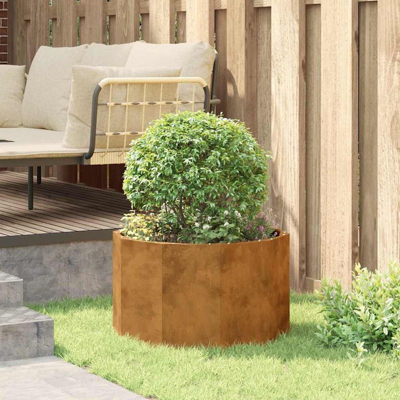 Casa si Gradina - Gradinarit si plante - Plante si ghivece - Ghivece si suporturi - Jardiniera Ruginit 60 x 60 x 35 cm Otel rezistent de intemperii - Infinity.ro