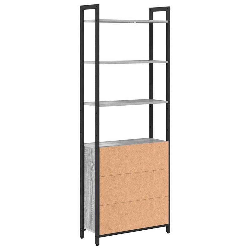 Casa si Gradina - Mobilier - Biblioteci si rafturi - Biblioteci - Dulap pentru carti Gri Sonoma 60 x 24 x 161 cm Lemn compozit - Infinity.ro