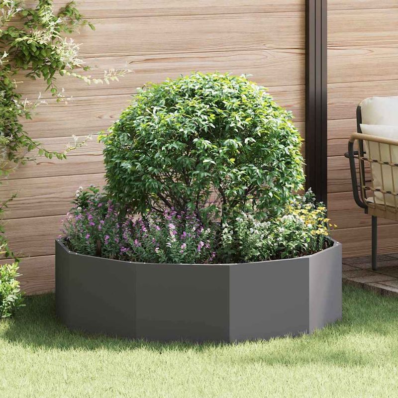 Casa si Gradina - Gradinarit si plante - Plante si ghivece - Ghivece si suporturi - Jardiniera Negru 120 x 120 x 35 cm Otel - Infinity.ro