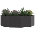 Casa si Gradina - Gradinarit si plante - Plante si ghivece - Ghivece si suporturi - Jardiniera Negru 120 x 120 x 35 cm Otel - Infinity.ro