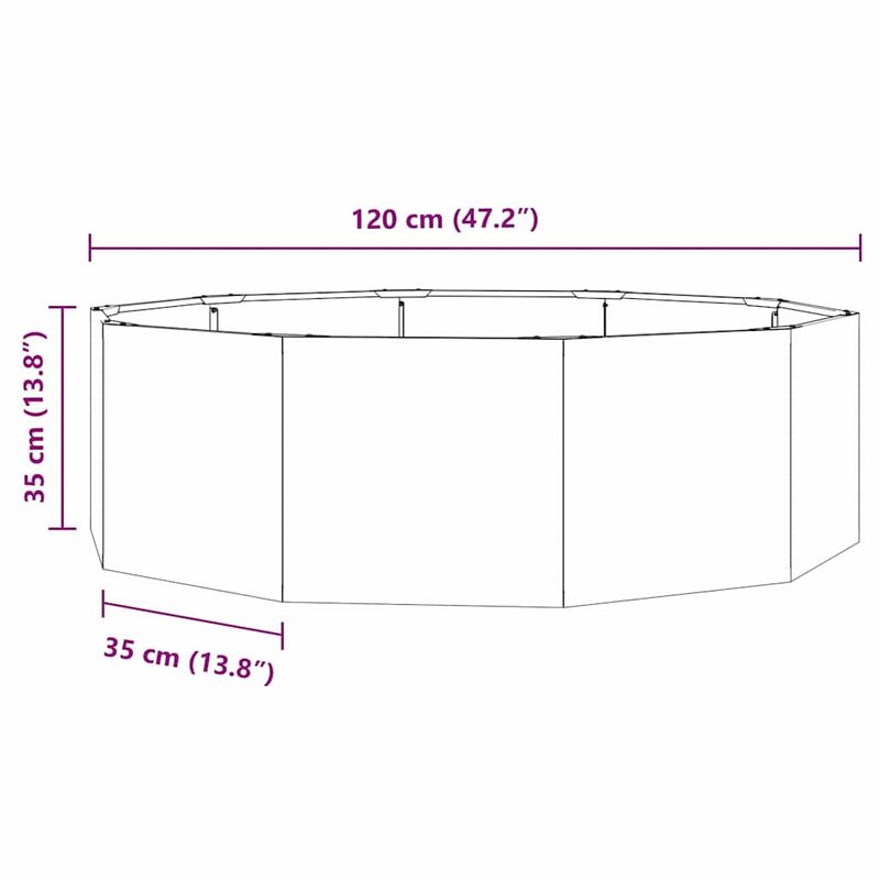 Casa si Gradina - Gradinarit si plante - Plante si ghivece - Ghivece si suporturi - Jardiniera Negru 120 x 120 x 35 cm Otel - Infinity.ro