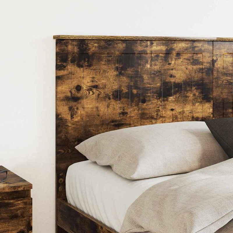 Casa si Gradina - Mobilier - Paturi si accesorii - Accesorii paturi - Tablie de pat cu aripioare, crem, 183x23x118/128 cm, textil - Infinity.ro