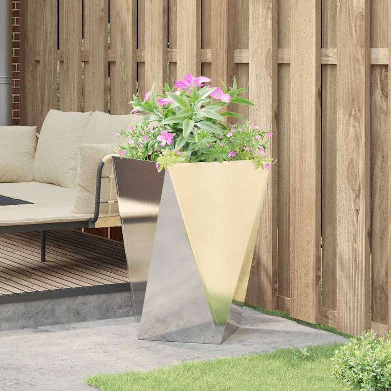 Casa si Gradina - Gradinarit si plante - Plante si ghivece - Ghivece si suporturi - Jardiniera Argintiu 50 x 50 x 75 cm Otel inoxidabil - Infinity.ro