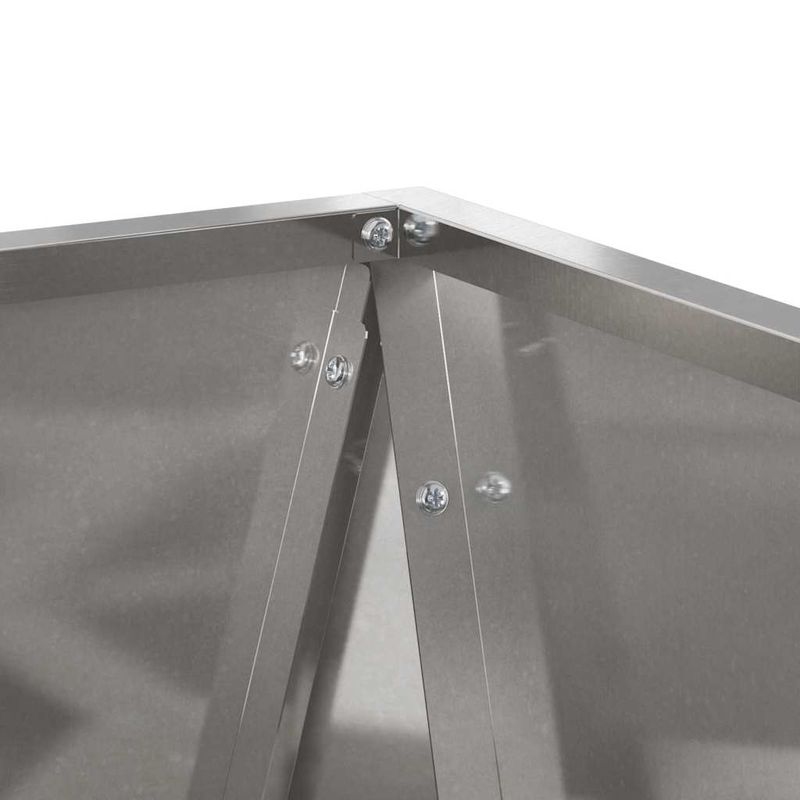 Casa si Gradina - Gradinarit si plante - Plante si ghivece - Ghivece si suporturi - Jardiniera Argintiu 50 x 50 x 75 cm Otel inoxidabil - Infinity.ro