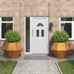 Casa si Gradina - Gradinarit si plante - Plante si ghivece - Ghivece si suporturi - Jardiniera 2 pcs Ruginit 100 x 100 x 80 cm - Infinity.ro