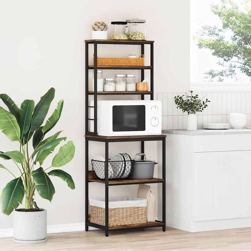 Casa si Gradina - Mobilier - Biblioteci si rafturi - Biblioteci - Raft de bucatarie Stejar fumuriu 60 x 40 x 168 cm Lemn compozit - Infinity.ro