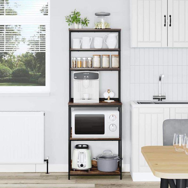 Casa si Gradina - Mobilier - Biblioteci si rafturi - Biblioteci - Raft de bucatarie Stejar fumuriu 60 x 40 x 168 cm Lemn compozit - Infinity.ro