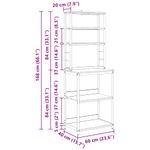 Casa si Gradina - Mobilier - Biblioteci si rafturi - Biblioteci - Raft de bucatarie Stejar fumuriu 60 x 40 x 168 cm Lemn compozit - Infinity.ro