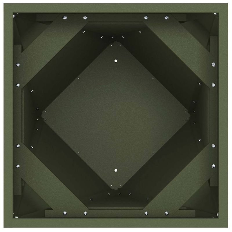 Casa si Gradina - Gradinarit si plante - Plante si ghivece - Ghivece si suporturi - Jardiniera 2 pcs Verde masliniu 40 x 40 x 75 cm Otel - Infinity.ro