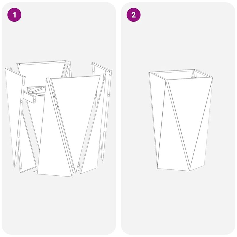 Casa si Gradina - Gradinarit si plante - Plante si ghivece - Ghivece si suporturi - Jardiniera 2 pcs Verde masliniu 40 x 40 x 75 cm Otel - Infinity.ro