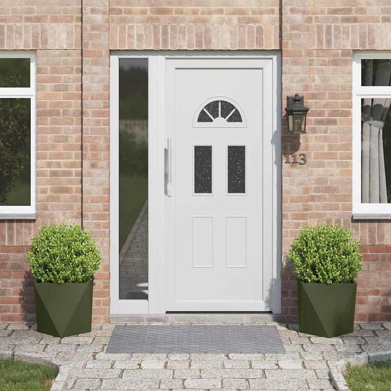 Casa si Gradina - Gradinarit si plante - Plante si ghivece - Ghivece si suporturi - Jardiniera 2 pcs Verde masliniu 40 x 40 x 40 cm Otel - Infinity.ro