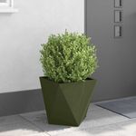 Casa si Gradina - Gradinarit si plante - Plante si ghivece - Ghivece si suporturi - Jardiniera 2 pcs Verde masliniu 40 x 40 x 40 cm Otel - Infinity.ro