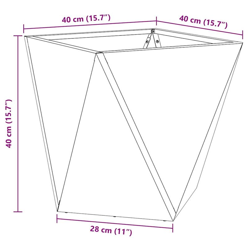 Casa si Gradina - Gradinarit si plante - Plante si ghivece - Ghivece si suporturi - Jardiniera 2 pcs Verde masliniu 40 x 40 x 40 cm Otel - Infinity.ro
