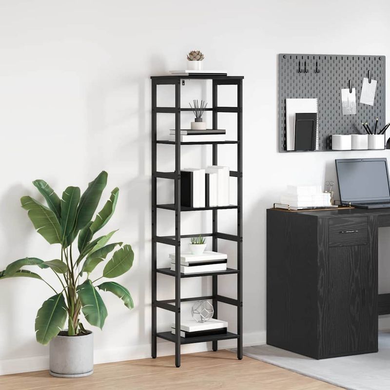 Casa si Gradina - Mobilier - Biblioteci si rafturi - Biblioteci - Raft pentru carti Stejar Negru 40 x 29,5 x 149 cm Lemn compozit - Infinity.ro