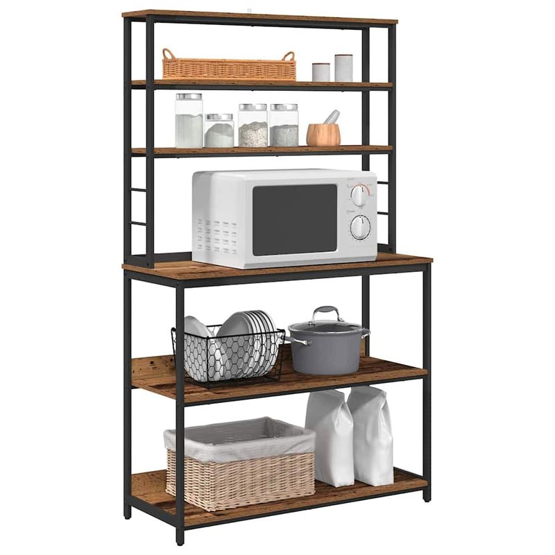 Casa si Gradina - Mobilier - Biblioteci si rafturi - Biblioteci - Raft de bucatarie Lemn Vechi 100 x 40 x 168 cm Lemn compozit - Infinity.ro