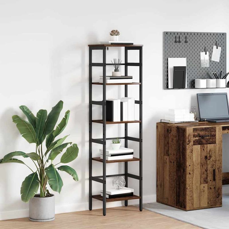Casa si Gradina - Mobilier - Biblioteci si rafturi - Biblioteci - Raft pentru carti Lemn Vechi 40 x 29,5 x 149 cm Lemn compozit - Infinity.ro