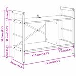 Casa si Gradina - Mobilier - Biblioteci si rafturi - Biblioteci - Raft pentru carti Stejar Artizanal 75 x 30 x 58,5 cm - Infinity.ro