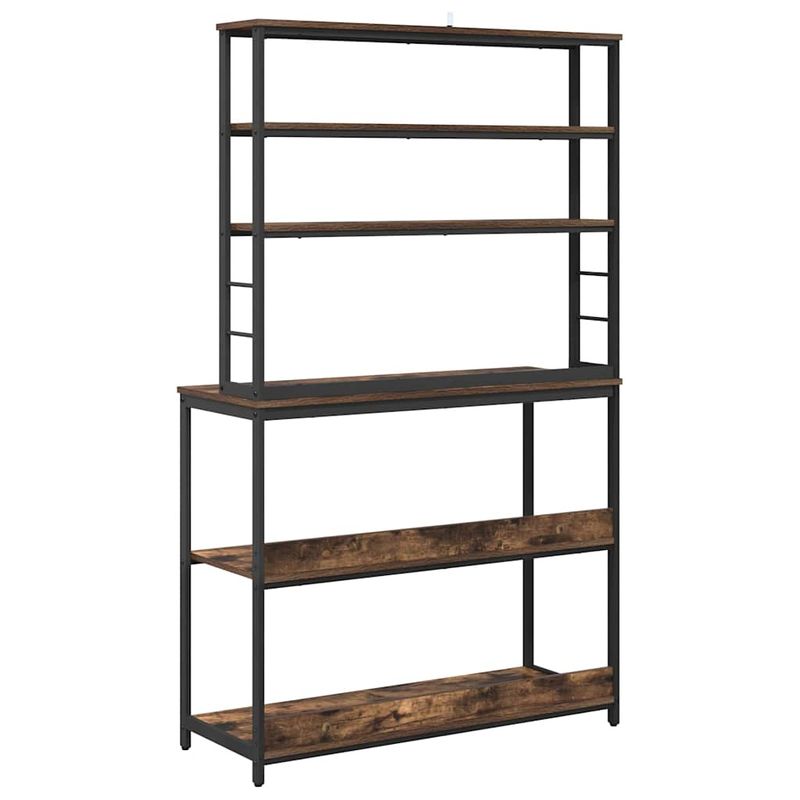 Casa si Gradina - Mobilier - Biblioteci si rafturi - Biblioteci - Raft de bucatarie Stejar fumuriu 100 x 40 x 168 cm - Infinity.ro