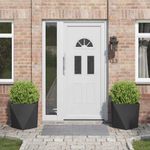 Casa si Gradina - Gradinarit si plante - Plante si ghivece - Ghivece si suporturi - Jardiniera 2 pcs Negru 50 x 50 x 50 cm Otel - Infinity.ro